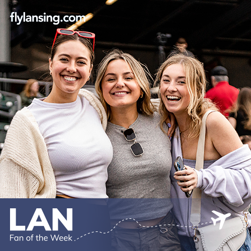 LansingLugnuts's tweet photo. Congratulations to this week's @flylansing 𝑭𝒂𝒏𝒔 of the Week❗️Here's to summer nights with good friends and Lugnuts Baseball❗️😁⚾️✈️ #FlyLansing #FansOfTheWeek https://t.co/bD2xEKpVqo