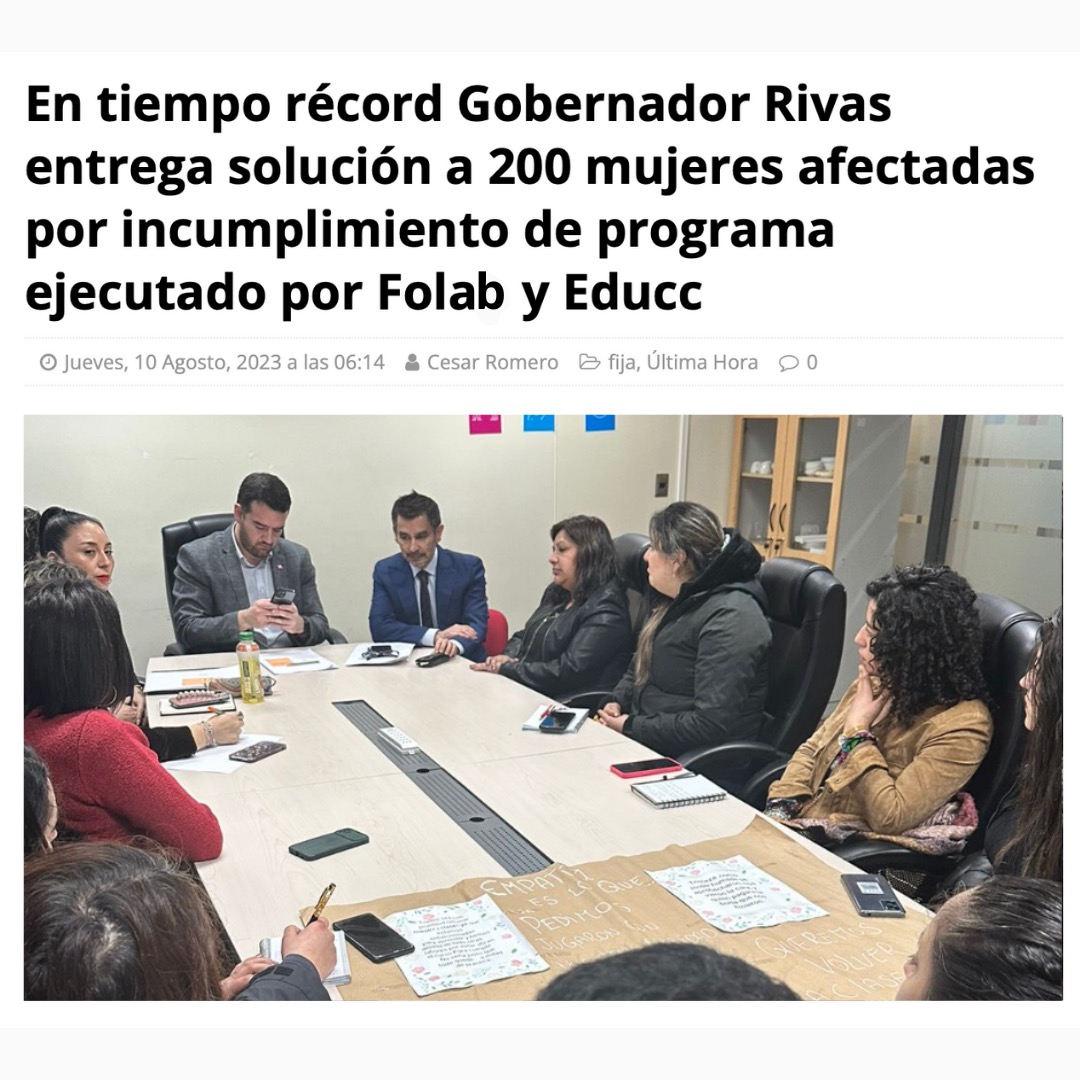LucianoRivas's tweet photo. ¡SOLUCIONES CONCRETAS PARA 200 MUJERES AFECTADAS POR FOLAB Y EDUCC!

En tiempo récord, presentamos propuesta para reactivar su formación en Temuco y Padre las Casas. Aseguramos cupo para todas las afectadas. Con más cursos, y un aumento a $2,5M en inversión al finalizar. https://t.co/GkDbOsJpre