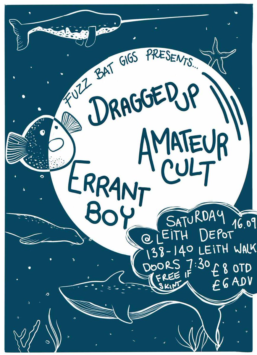 Check out this gorgeous poster for next Errant Boy gig at <a href="/leithdepot/">LEITH DEPOT</a> on 16th Sept...