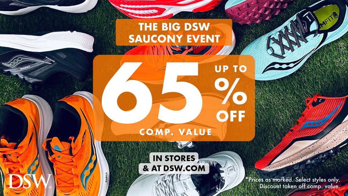 Nov_Project's tweet image. Our friends from DSW are making running more accessible by providing affordable Saucony shoes - up to 65% off in stores and on the web! Details here: bit.ly/47rFZJt