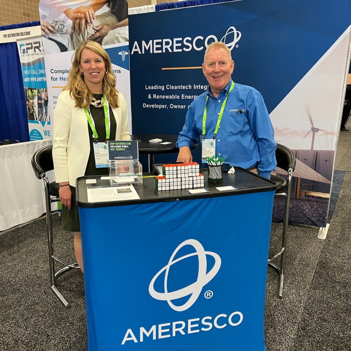 Ameresco's tweet photo. Great turnout at @asheaha's conference this week where our #healthcare facility experts shared #innovative solutions for #sustainability &amp; energy #resiliency that not only benefit the #environment but also meet the unique needs of patient care. Learn more: https://t.co/n8pxpAi3i9 https://t.co/9xsIotXE9X