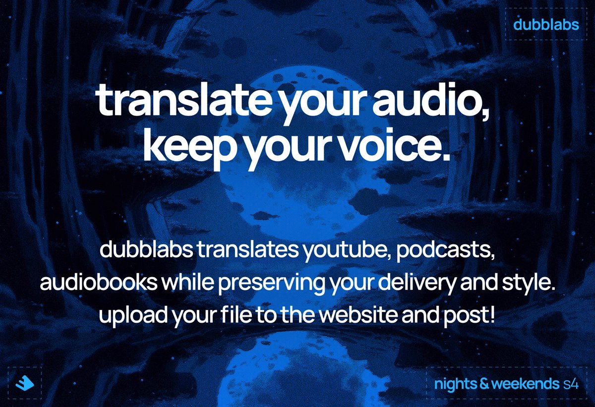 DubbLabs started in <a href="/_buildspace/">buildspace</a> s3 🔥

Are you a creator in s4? Want to share your content in other languages?

Comment below for early access! ⬇️