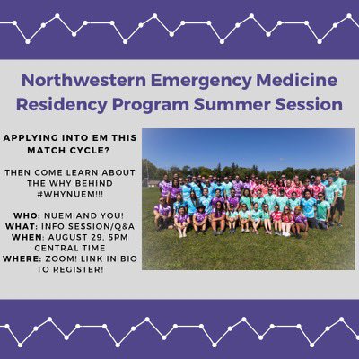 Recruitment season is nearly here and we couldn’t be more excited! Join us on the 29th at 5PM to learn #whyNUEM from our residents. Register here for the virtual panel: tinyurl.com/whyNUEM