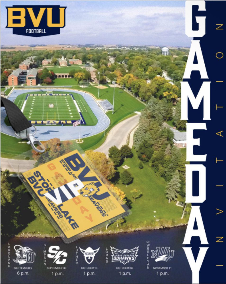 Thank you so much for the invite! <a href="/Coach_Dickinson/">Austin Dickinson</a> <a href="/BVUFootball/">Beaver Football</a>