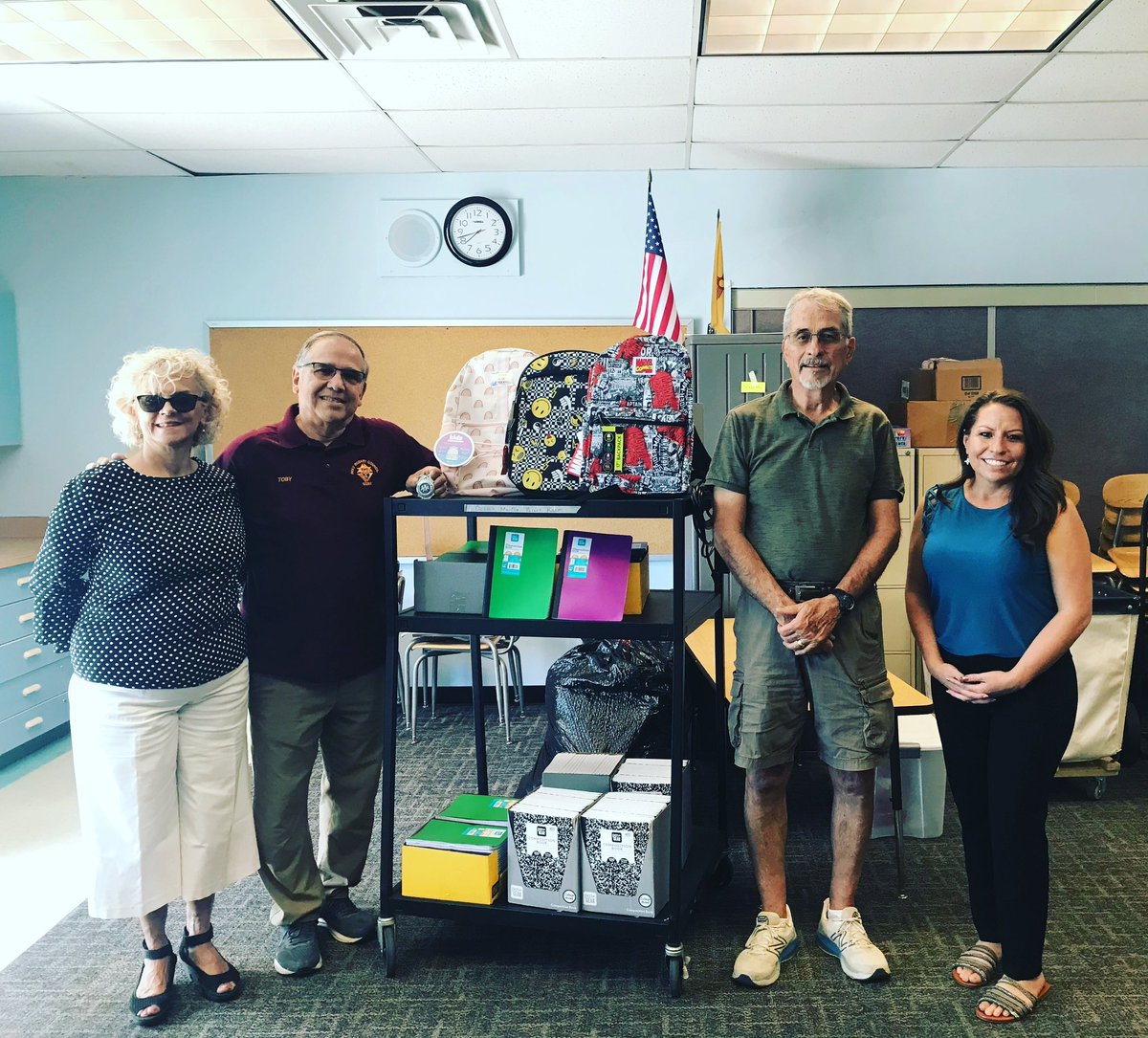 LavalandProud's tweet photo. We are so grateful for the Knights of Columbus donation to Lavaland! This is going to help kickoff our AVID school wide interactive notebook project! Thank you for helping us put our plans into action! #lavalandproud #lavalandvolcanoes #welavayou #avid #lavalandscholars https://t.co/czgzxGNnlj