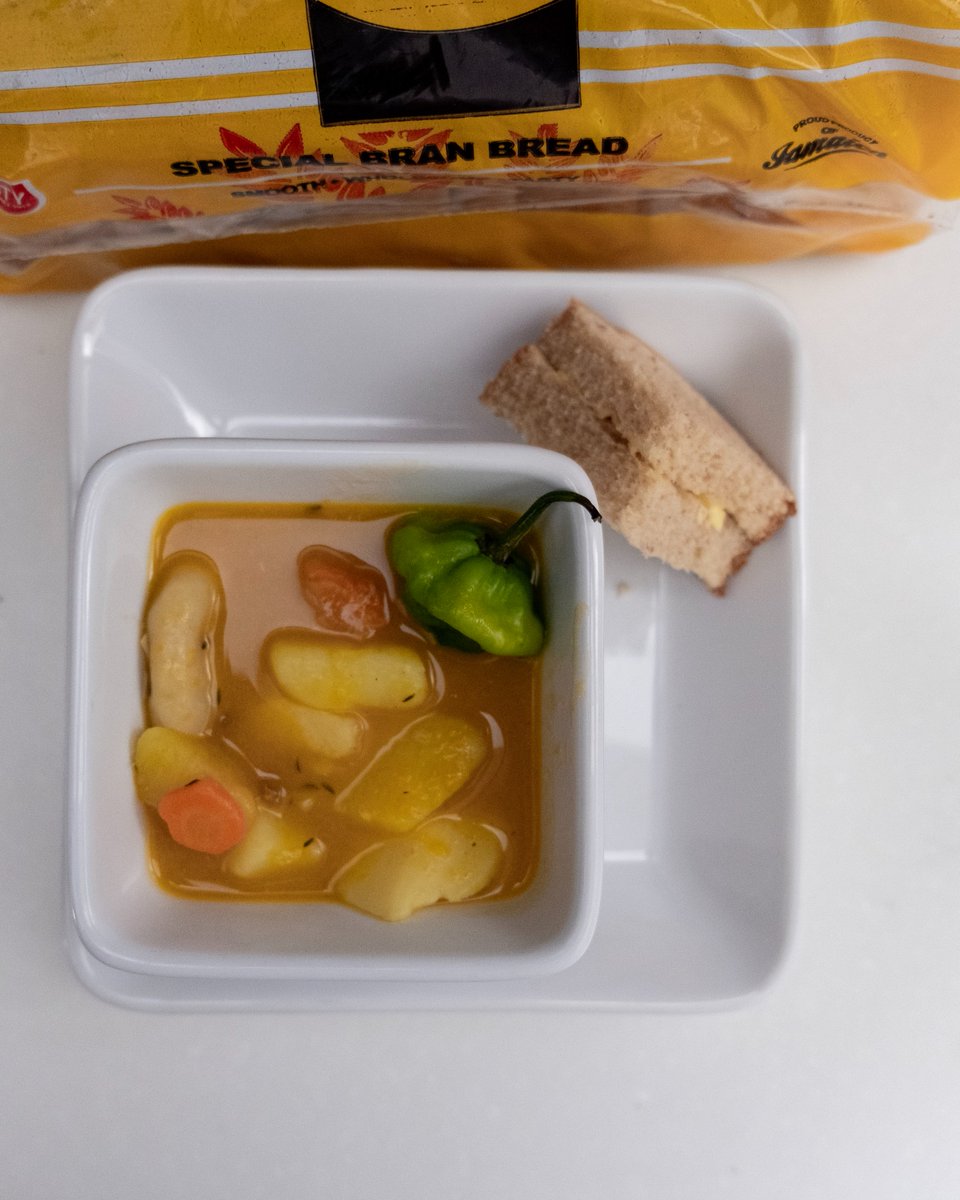 PurityBakeryJam's tweet image. Saturday soup with a side of Purity Special Bran Bread sounds just about right!

#PuritySpecialBranBread #PurityBread #JamaicanTradition #SaturdaySoup