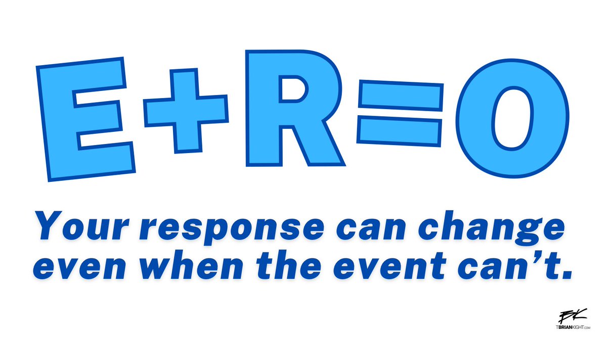 You can’t control events. But you can change your response.

You can try a response, and if it doesn’t lead where you need to go, you can try a different one.

Even when the event can’t change, you can.