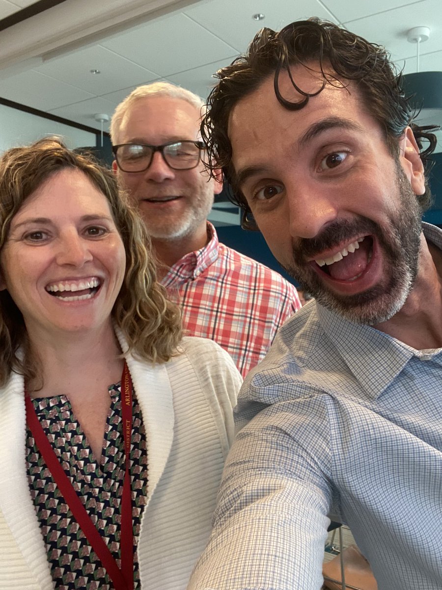 Another day of great learning with <a href="/GeorgeCouros/">George Couros</a> and Paul just a few years apart (and a different Paul)! <a href="/pfanuele/">Dr. Paul Fanuele</a>  #ArlingtonCSD