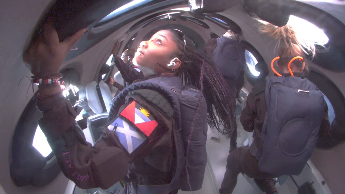 richardbranson's tweet photo. Today we flew three incredible private passengers to space: Keisha Schahaff, Anastatia Mayers and Jon Goodwin. Congratulations @VirginGalactic commercial astronauts 011, 012 and 013 – welcome to the club! https://t.co/oJb9bw6ggk 
#Galactic02 https://t.co/PVQoH9q7Js