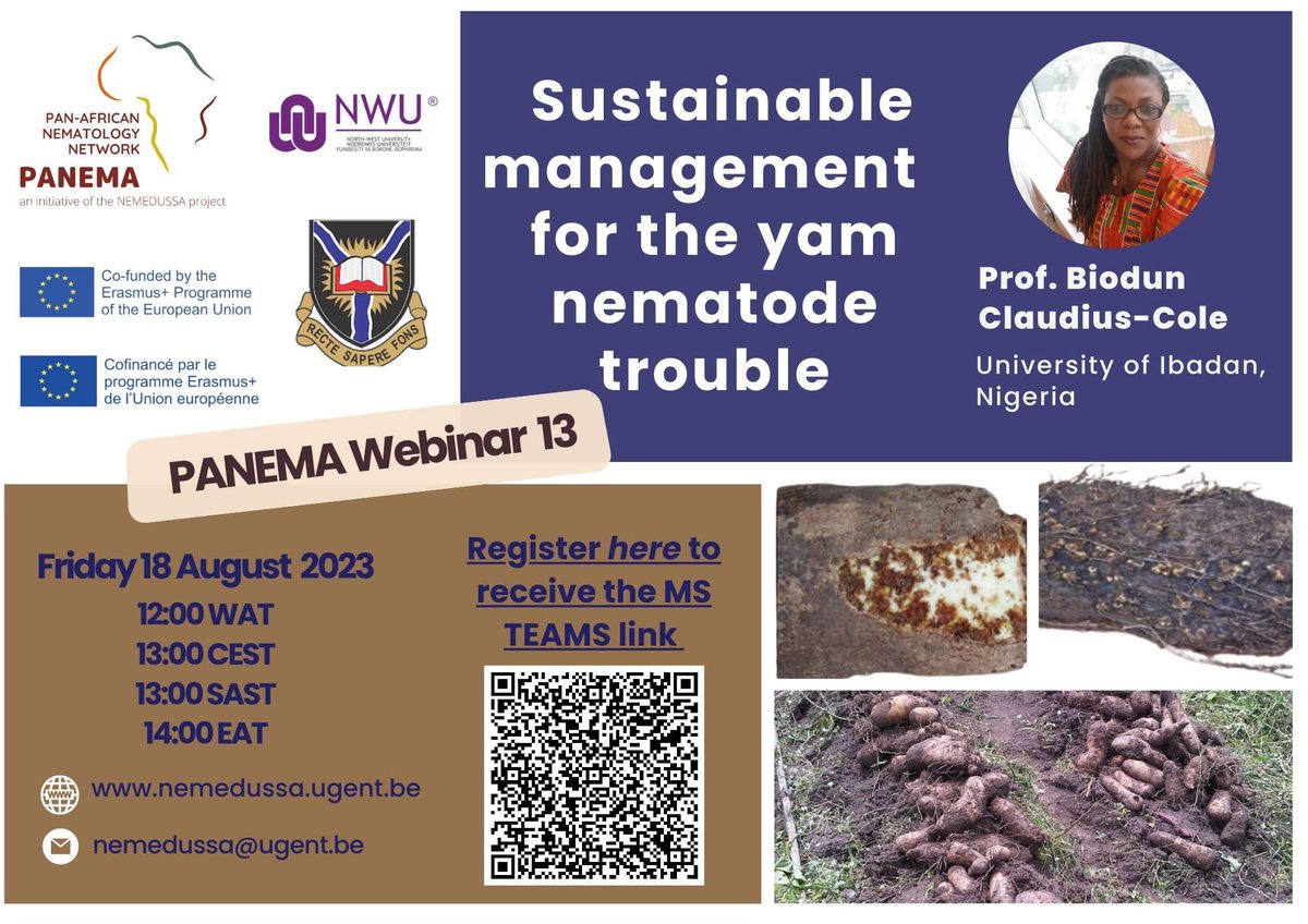 3kieFourie's tweet image. Join this webinar on nematode management for yam!