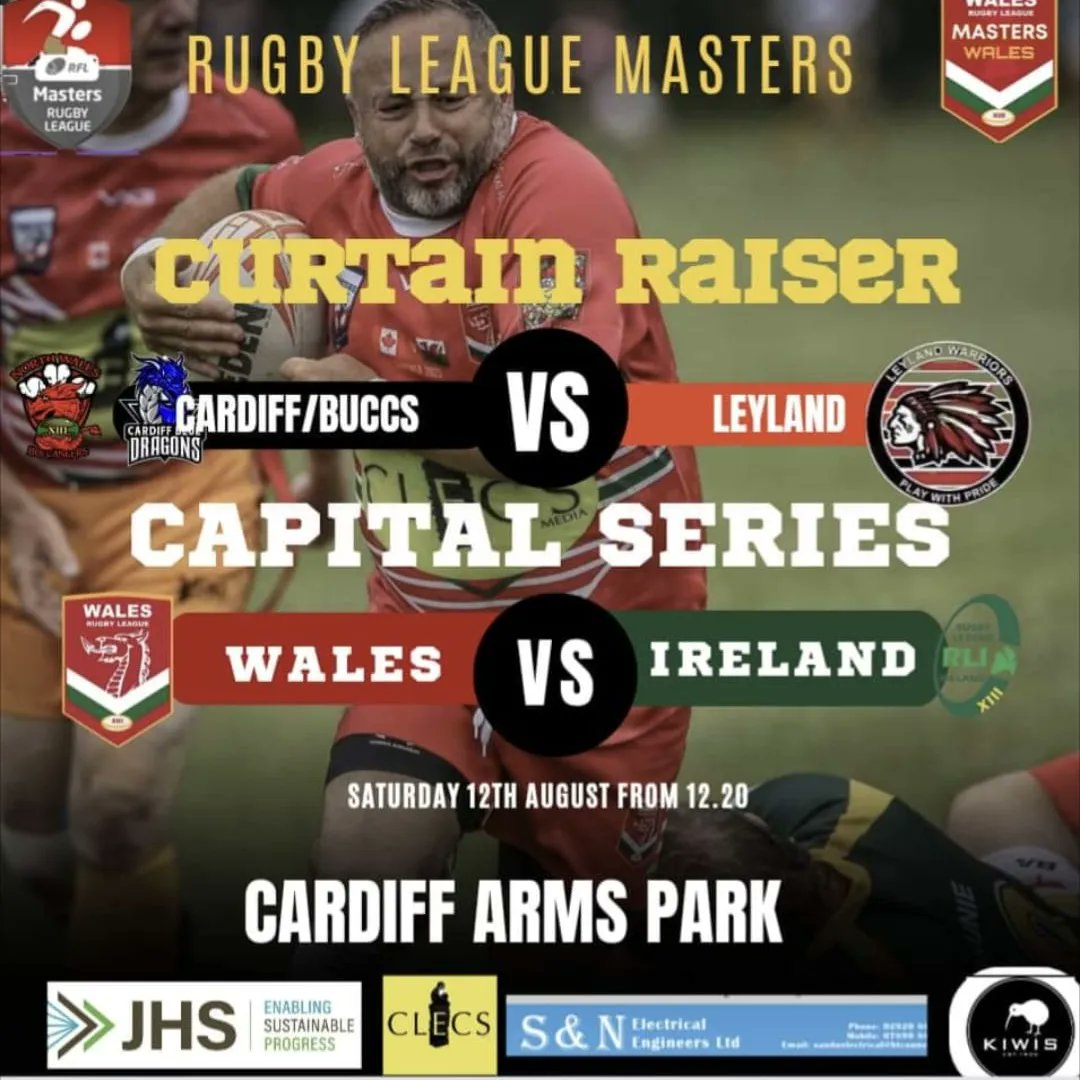 Tha k you @ONeillsPubs in @VisitCardiff for allowing us to place a poster for Saturdays game @Walesrlmasters v @RLIMasters in the Capital thus Saturday 12th Aug 2023 #MakingWelshHistory