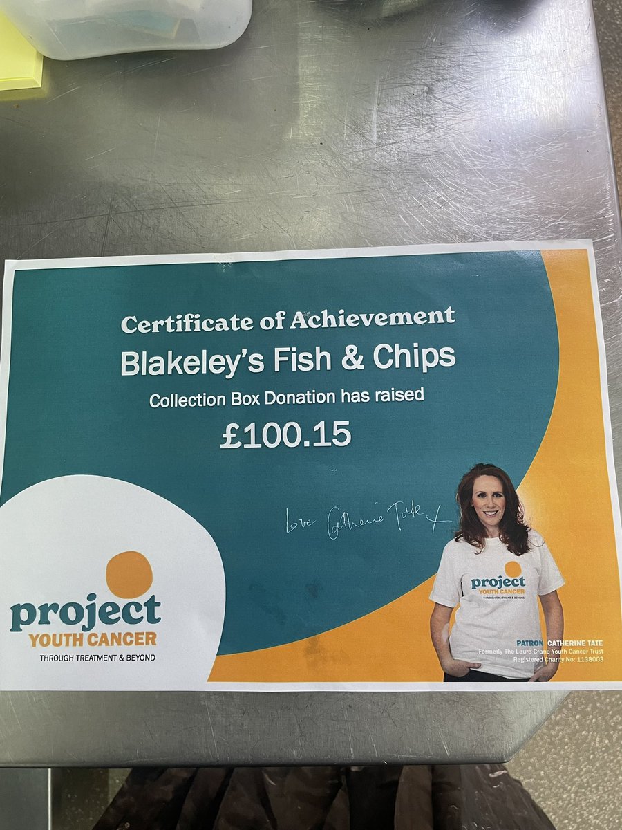 Blakeleyschippy's tweet photo. Thankyou to our generous customer for your donations to @TheKirkwood_UK  &amp; @projectyouthcan 🙌🏻🙌🏻 https://t.co/ALUEhJ222p