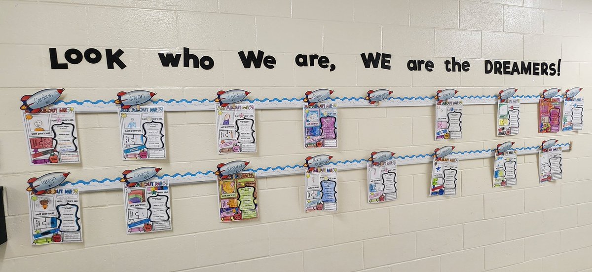 LOOK WHO WE ARE, WE ARE THE DREAMERS! Today we read The Magical Yet. We talked about how WE are dreamers! 4 dreams & goals. 🟡: school & after-school goals, 🟠: family 🔵: FUTURE. @RTEFlightStatus #purposedrivenfutureready