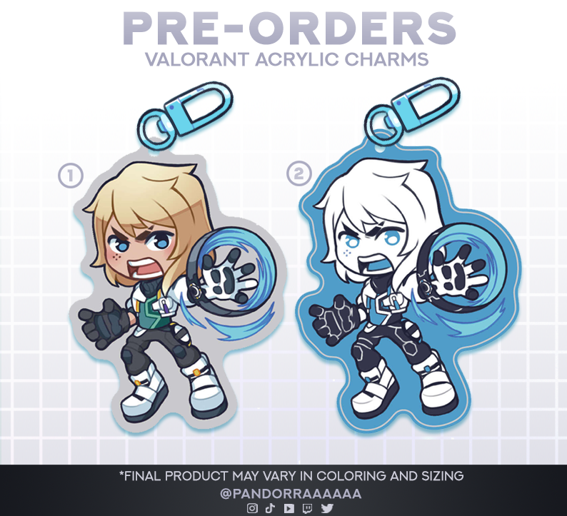 ☄️MY TERRITORY, MY RULES! ☄️

✨NEW Deadlock Charm PRE-ORDERS
🔷Original Deadlock on Clear Acrylic
🔷Nano Deadlock on Blue Translucent Acrylic
🔷7.5cm/3inches
🔷On SALE for $9.60 each! (Usually $12 USD each)
🔗etsy.com/shop/PandorraA…

#VALORANT #valorantart