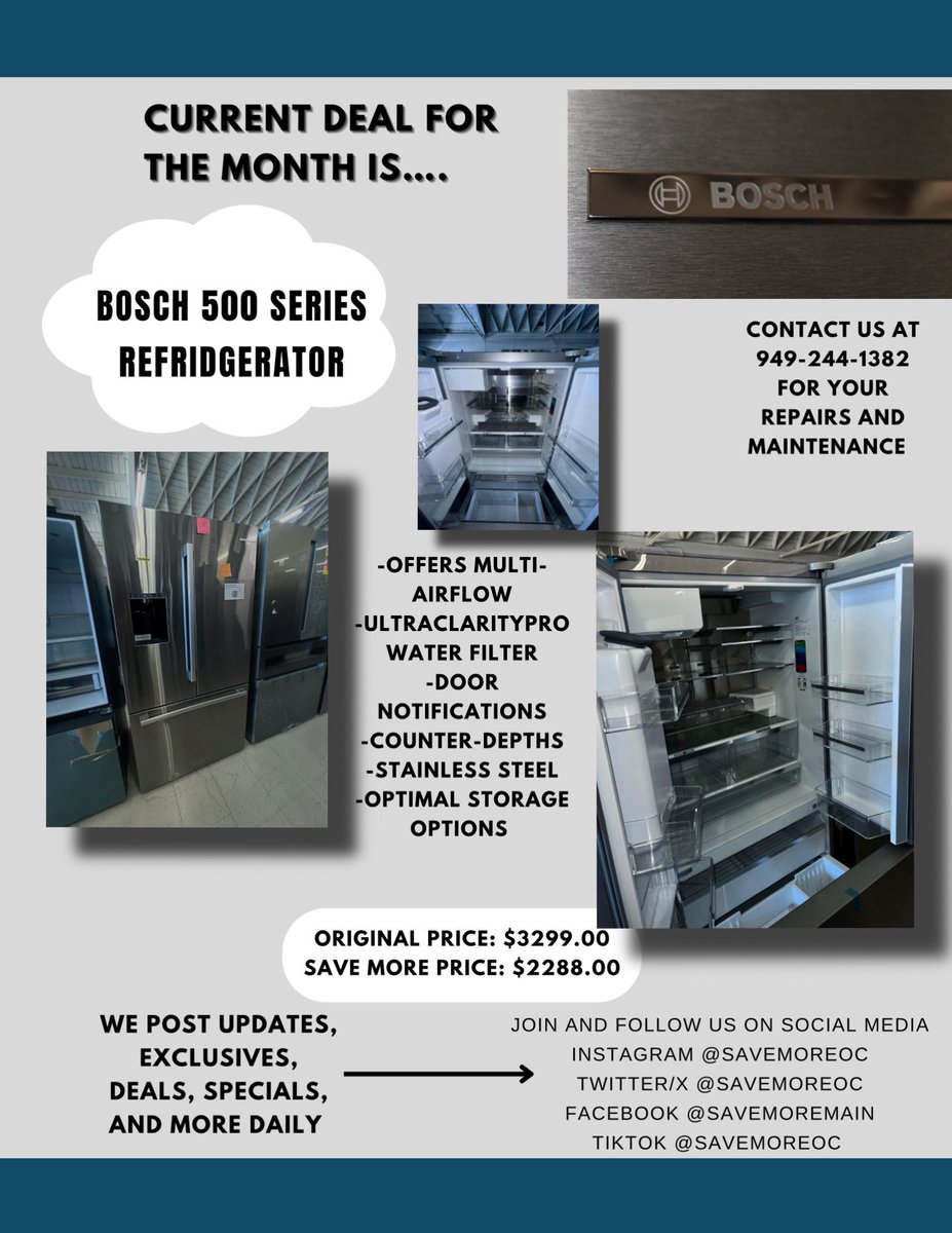 SaveMoreOC's tweet image. Have you taken a look at our August Newsletter?!!!!

Here at Save More Appliance