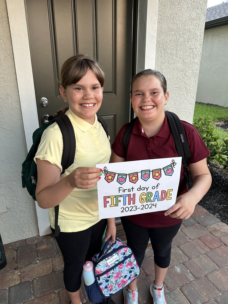 all smiles for the first day of school #teacherkids #ccpsfamily 📚😃🍎😃 @mediaedtech