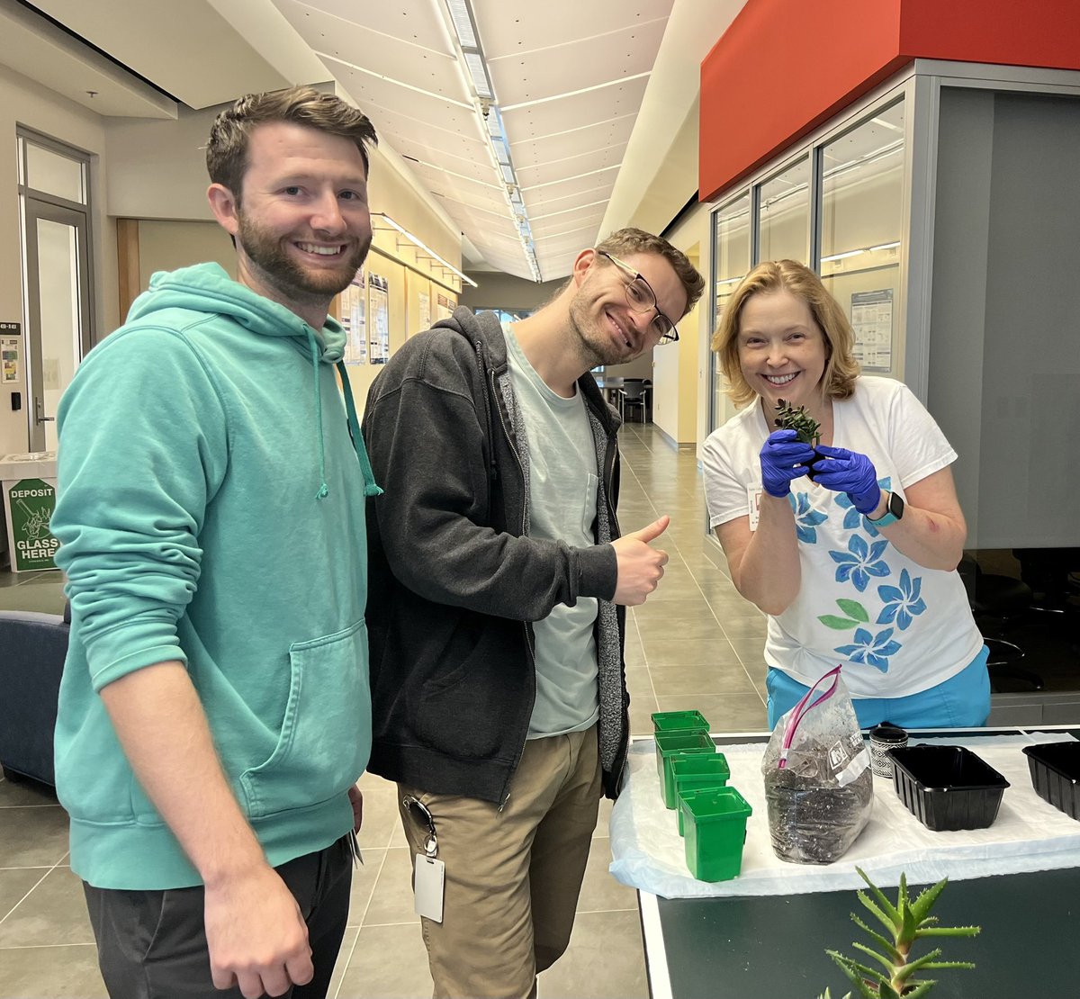 Repotting our plants today. I guess we are a plant lab now @LowderDallin @MccollCollin @DSkapura @Kaochar2