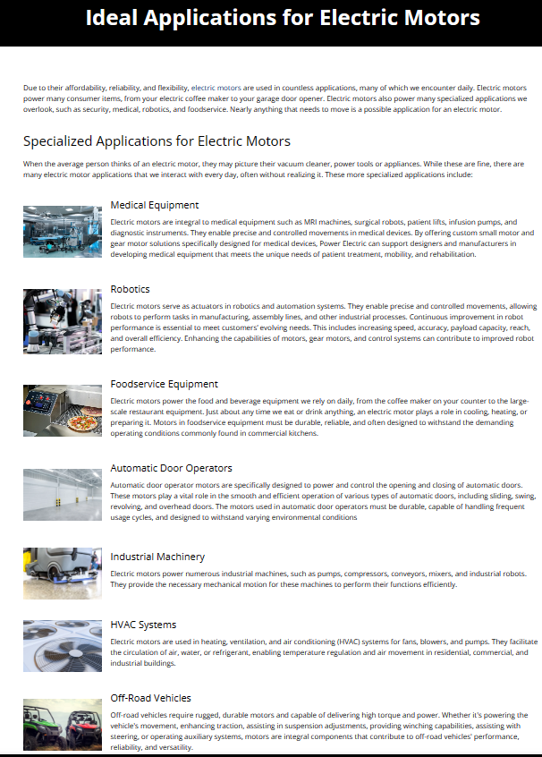 PowerElectricMN's tweet photo. Did you just have a “spark” of genius, but don’t know how to power it? Our electric motors and gear motors are affordable and reliable and will be just the thing to power your idea! See our article on electric motor applications - 

https://t.co/DAyBMw3BJ6 https://t.co/2Vn6upTkJN