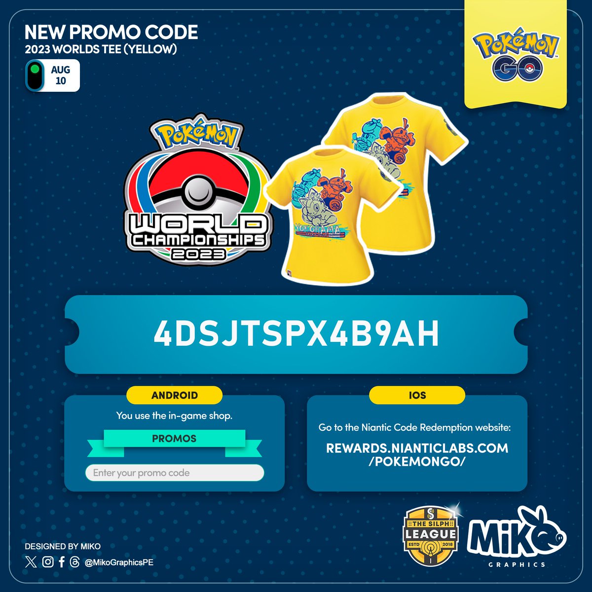 MikoGraphicsPE's tweet photo. New promo code:

4DSJTSPX4B9AH

Claim rewards: https://t.co/iIPsWefOIU

#PokemonGO #PokemonGOApp https://t.co/q0Td8zbVAv