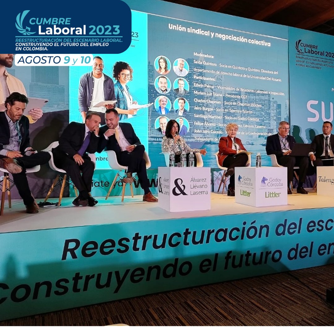 Acripbogota's tweet photo. #AcripEventos #CumbreLaboral2023 Conversatorio Unión sindical y negociación colectiva con Saida Quintero - @PalmaEdwin - @MiryamLTA - @charleschapmanl - @JairoBurgosDLE - Santiago Martínez Méndez - Felipe Álvarez y John Jairo Caicedo #Trabajo #Colombia #empleo https://t.co/srQM96Qil4