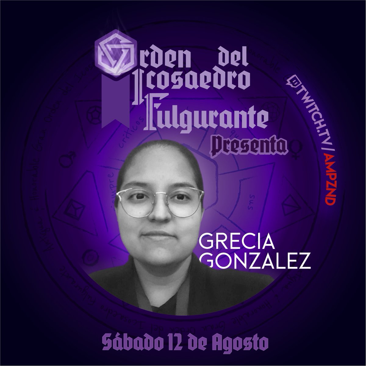 ampznd's tweet photo. ¡La llamada del Icosaedro resuena!
La Suma Sacerdotisa ahora recibe a: Grecia González, maestra en lingüística aplicada.
¡Cultistas de la Orden! ¡Ampersonas!
Nos vemos el sábado a las 17 hrs EST https://t.co/UDdC9pKXDr
#oneofus #OIF #linguistics #twitch #twitchinterview https://t.co/zOQsWSS6XQ