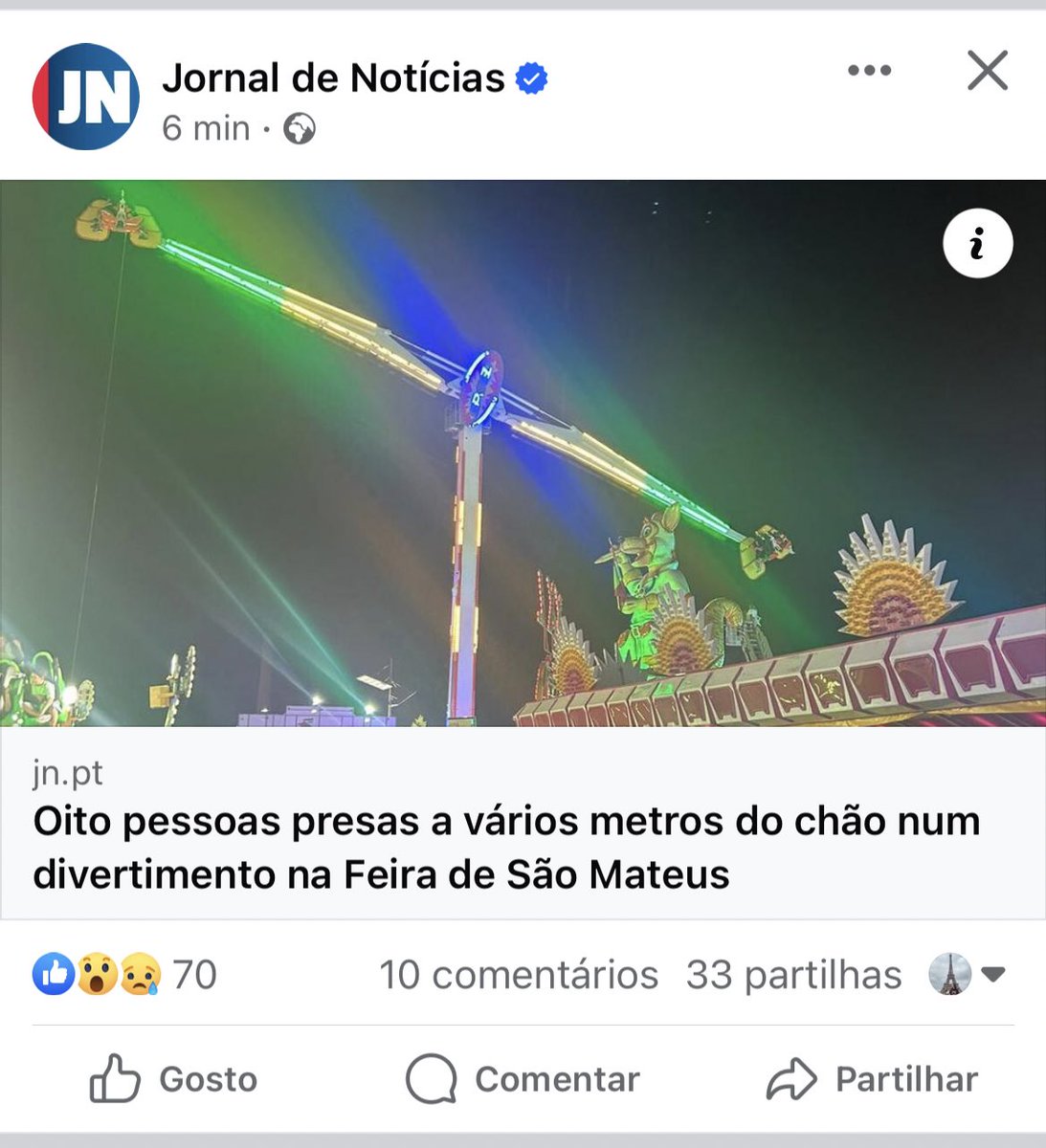 “Não percebo porque é que não gostas nem andas nos carrosséis”