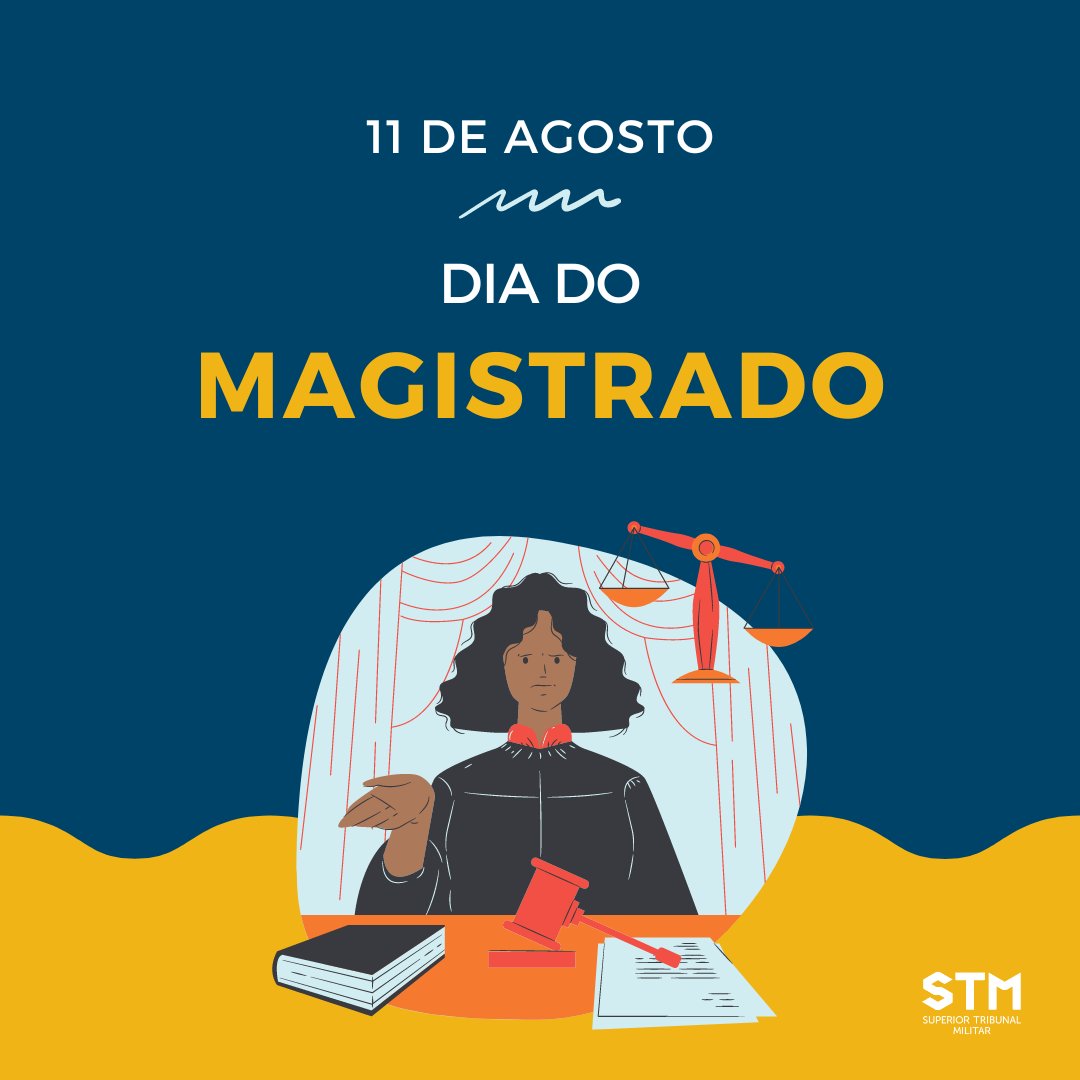 STM_Oficial's tweet image. O Superior Tribunal Militar felicita a todos os
magistrados e magistradas do país, que fazem da
promoção da justiça sua missão diária.

#diadomagistrado #magistratura #JustiçaMilitardaUnião
#SuperiorTribunalMilitar #juiz #juíza #PoderJudiciário