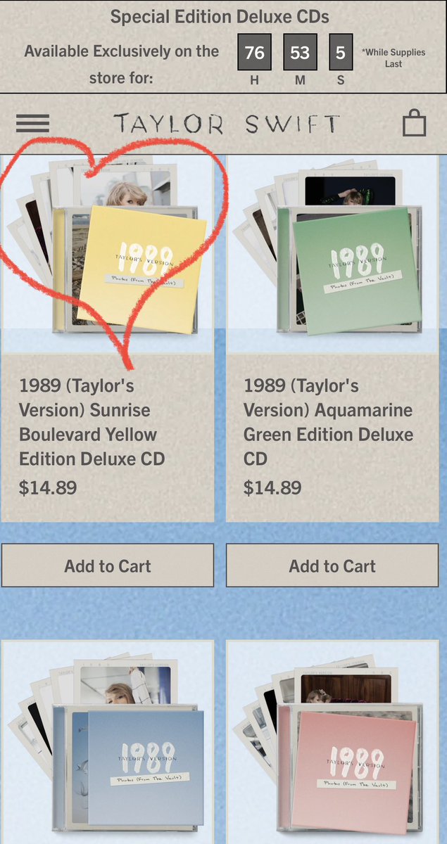 RicAHunter's tweet image. @JordonMGreene I think I know which color cover of “1989 (Taylor’s Version)” Skylar Gray might order. ☺️💛#PaleYellow #EveryWordYouNeverSaid