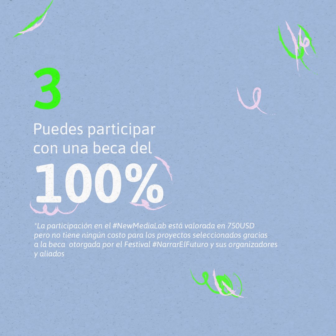 narrarelfuturo's tweet photo. ¡A correr la voz! 📣Este domingo, 13 de agosto es el cierre de nuestra convocatoria del VIII #NewMediaLab.

Se seleccionarán hasta 12 proyectos transmedia, digitales, inmersivos y/o interacción de creadores y productores iberoamericanos.

👉🏽 Inscripciones: https://t.co/zZmS0MoT1A https://t.co/7rIYImWp52
