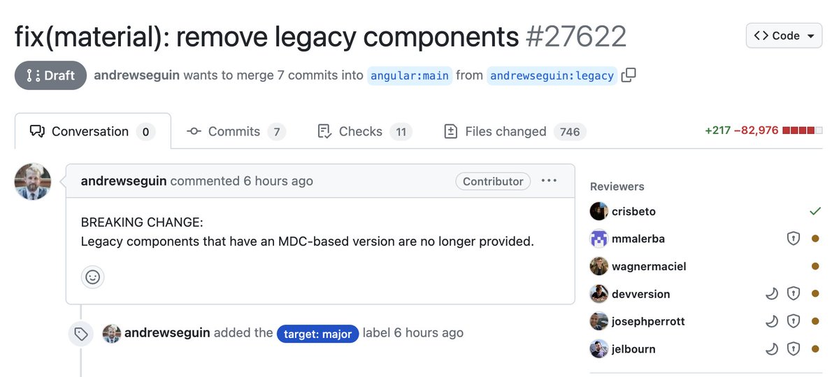 Enea_Jahollari's tweet photo. ⚠️ Angular Material Legacy Components will be removed in v17! 

https://t.co/7cOK4ymWdp

#angular https://t.co/OMChr3dhzf