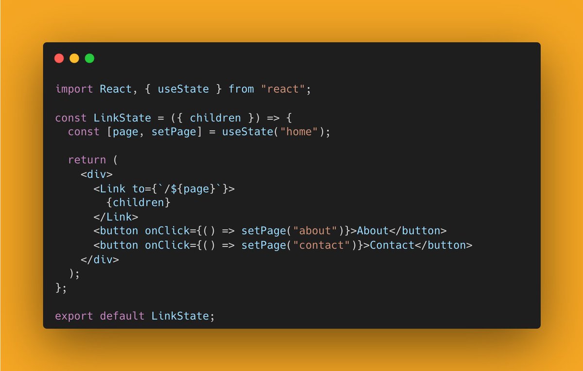 VaibhavTechDev's tweet image. Learning React?
Day 24 of #30DaysOfReact
Here are 3 concepts that will make your code cleaner and more efficient:
Link State, uselocation(), and error pages.
#React #javascript #webdevelopment