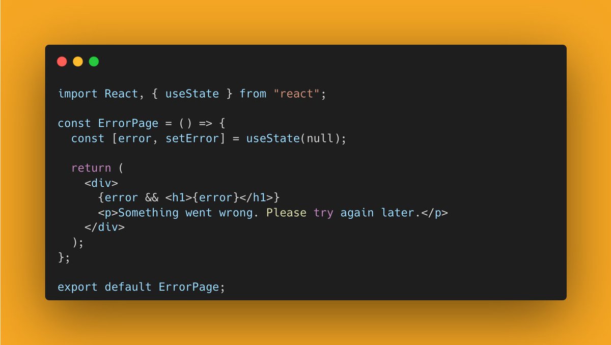 VaibhavTechDev's tweet image. Learning React?
Day 24 of #30DaysOfReact
Here are 3 concepts that will make your code cleaner and more efficient:
Link State, uselocation(), and error pages.
#React #javascript #webdevelopment