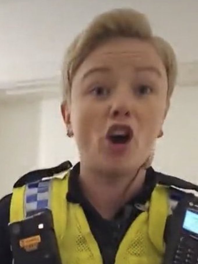 OliLondonTV's tweet image. Do you think this LGBTQI+ police officer should be FIRED for ordering 7 officers to drag a screaming autistic teenage girl out of her house because she called the officer a ‘lesbian?’