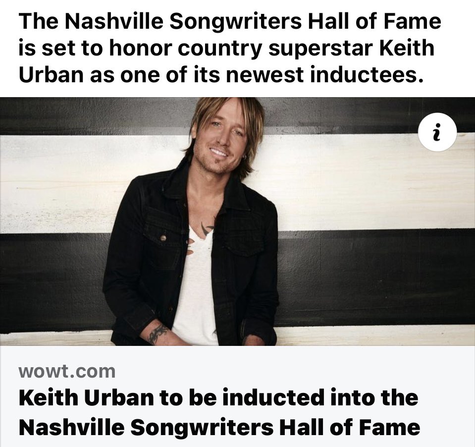 Congrats <a href="/KeithUrban/">Keith Urban</a> !