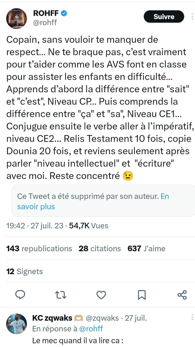 Sanparisssss's tweet photo. #Protégeonsnosenfants
Le gars ne se rend pas compte de ses paroles sur les Jeunes
Reprendre un Tweet de quelqu' un d Autiste on dit ça comment ? Courage à la maman
# HONTEUX😡😡
😡🤬#Yowonte 🤬😡 https://t.co/lnohyZZpY4