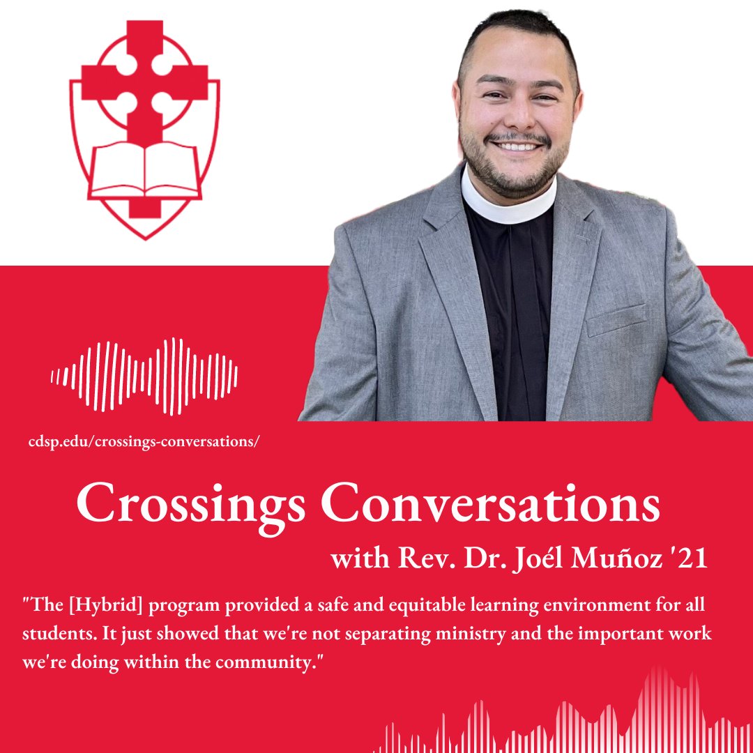 Our recent episode of Crossings Conversations featured The Rev. Dr. Joél Muñoz '21, Curate at St. Francis-in-the-Fields Episcopal Church in Zionsville, IN. Also an educator and principal at a local middle school, we are grateful for his time with us.