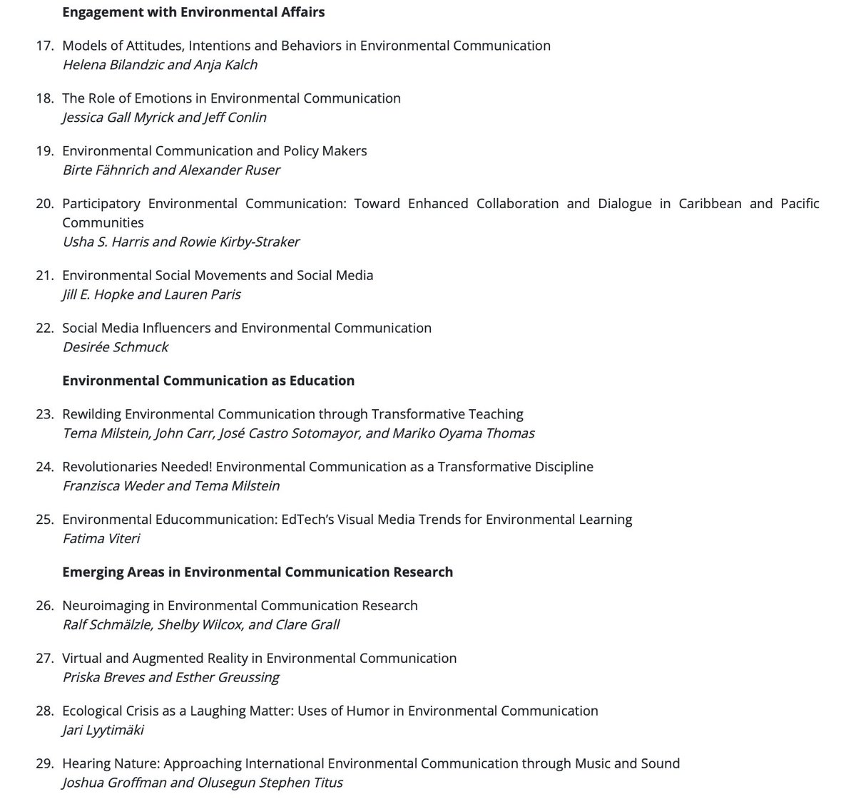 JTThaker's tweet photo. As many are busy preparing syllabus for the next semester, consider using chapters from the International Trends in Environmental Communication. From Classical Approaches to Emerging Areas, this collection covers diverse research topics in #EnviComm #SciComm @routledgebooks https://t.co/UQp1W6yrqi