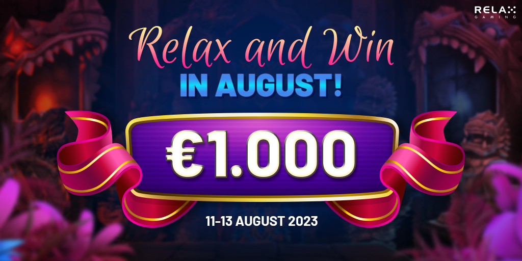 _artcasino_'s tweet photo. Immerse yourself in the ultimate gaming showdown - Relax & Win! Tournament by Relax Gaming.
Compete for a piece of the 1.000€ prize pool and seize glory from August 11-13, 2023!
#RelaxAndWin #GamingGlory #ArtCasino https://t.co/cpTJ8JLbI3