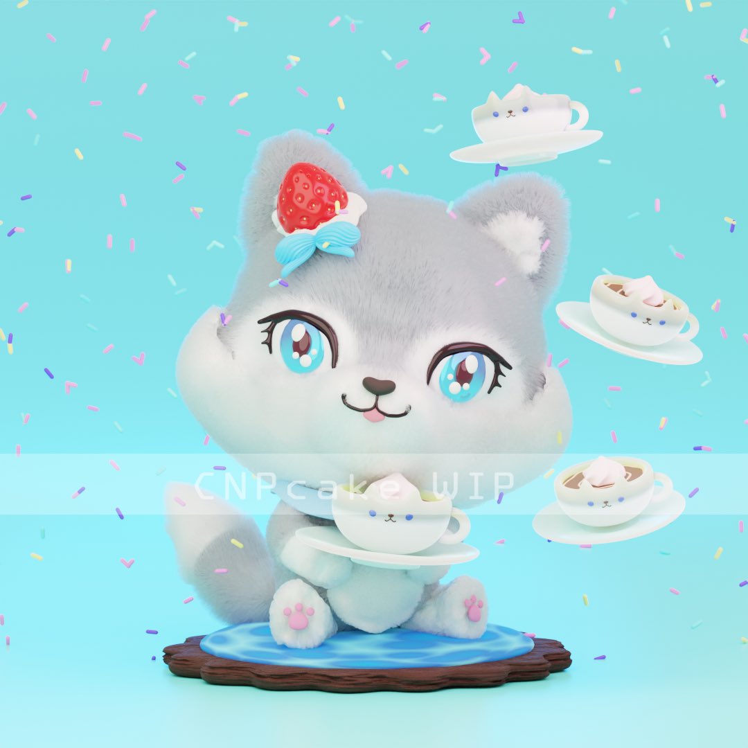 Cake |CNPcakeゆめかわ3Dお披露目🌈🐼🌈🐰🌈 tweet media