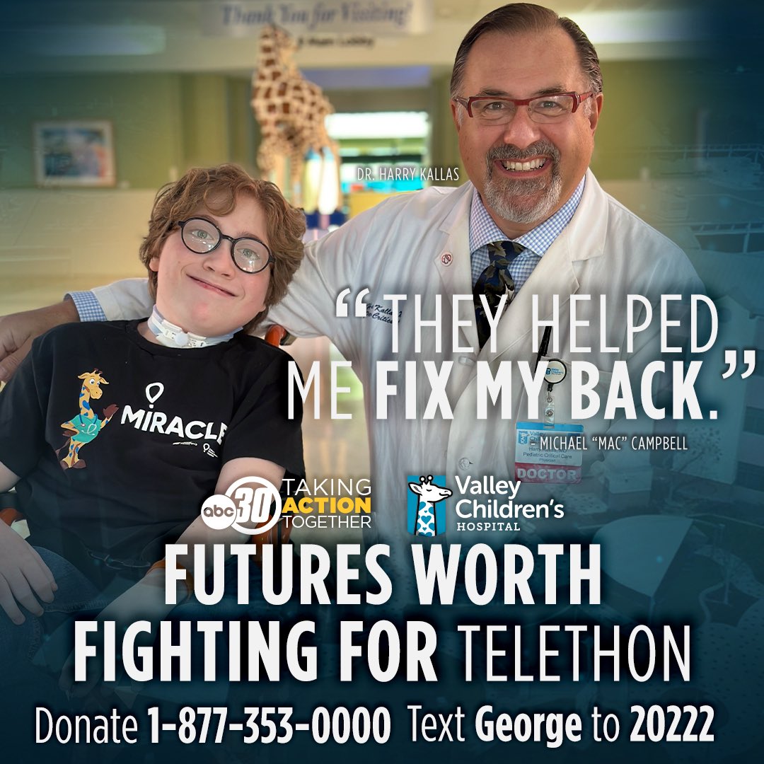 Futures Worth Fighting For Telethon!
Happening Now at <a href="/CareForKids/">Valley Children's</a> 
The <a href="/ABC30/">ABC30 Fresno</a> crew is ready… and so is George!
Thank you for your donation!