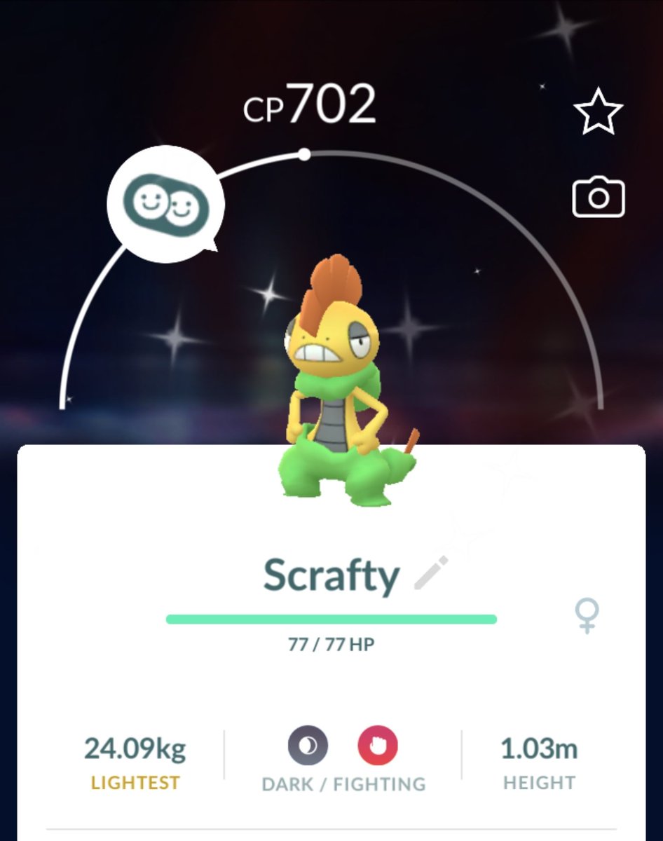 NBAlake's tweet photo. Scrafty 💚✨️
#PokemonGO https://t.co/GiMVzlS0xN