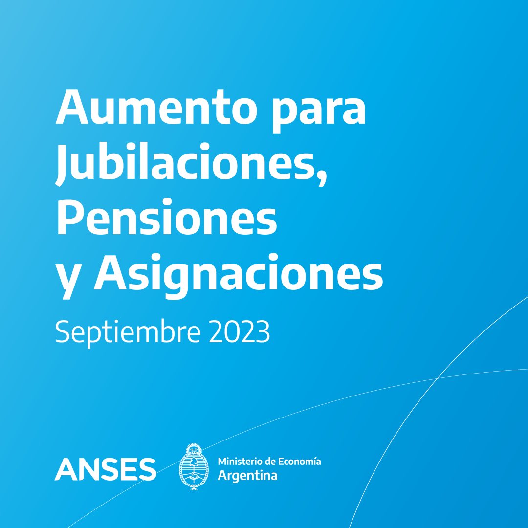 ansesgob's tweet photo. DESDE SEPTIEMBRE EL AUMENTO POR LA LEY DE MOVILIDAD SERÁ DEL 23,29% 

⬆️ Además, las jubilaciones y pensiones de la mínima recibirán un refuerzo de $27.000 por mes en septiembre, octubre y noviembre, permitiendo que ninguna jubilada/o cobre menos de $114.460. https://t.co/S5gc1mphbX