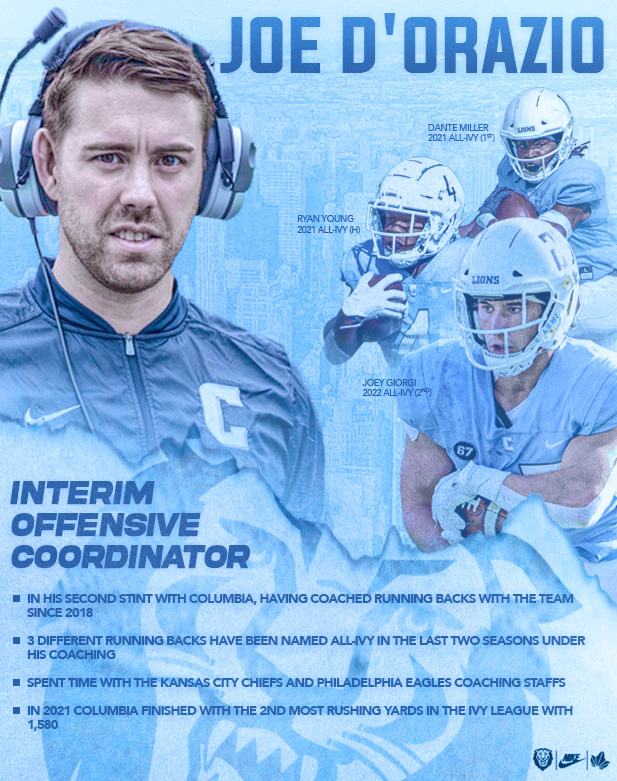 CULionsFB's tweet photo. Help us congratulate @coachdoraz on being named interim offensive coordinator, and help us welcome new tight ends coach @AugieH3 !🦁🏈

#OnlyHere | #RoarLionRoar https://t.co/stzaSaiKt8