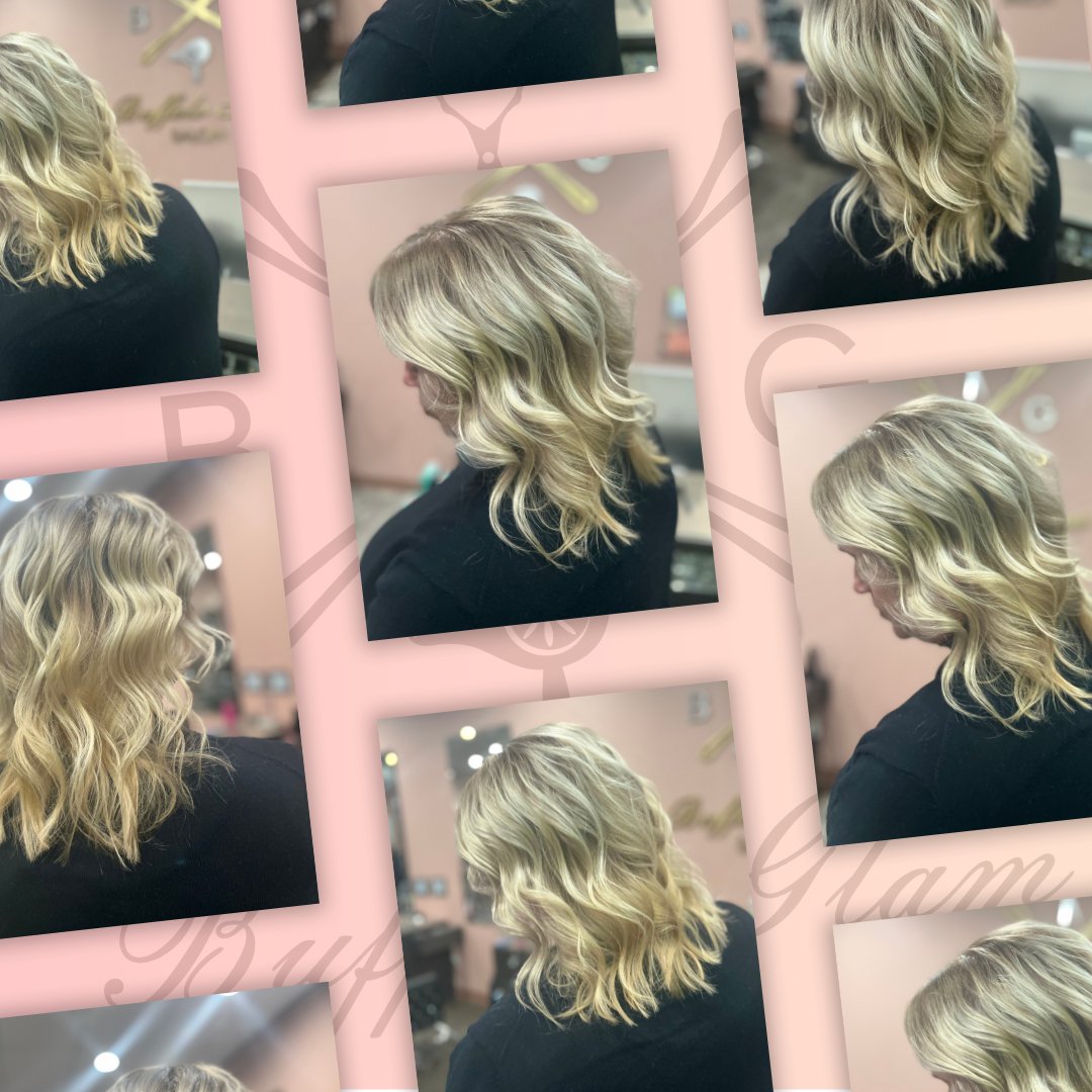 BuffaloGlam's tweet photo. 📷 Jessie is still working magic behind the chair, keeping those summer vibes alive! Come in for stunning blonde highlights, a fresh cut, and stylish finish. 📷📷 #SummerGlow #HairByJessie https://t.co/5vmVWEyQlQ