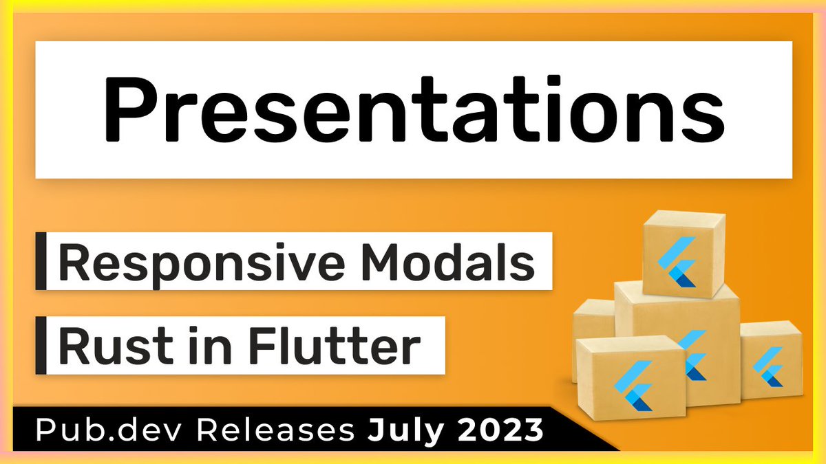 syntacops's tweet photo. 1000+ #Flutter and #Dart packages were released in July.

Here are the TOP 20 that will enhance your productivity as a Flutter developer!

Either watch my new video (on Friday, 3pm CET)
https://t.co/W3YdlRT5oS
or read along the thread... 👇 https://t.co/ERVp6NWkVm