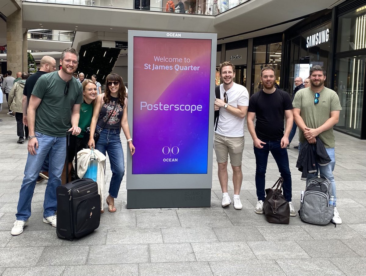 ⁦<a href="/OceanOutdoorUK/">Ocean Outdoor UK</a>⁩ and ⁦<a href="/Posterscope/">Posterscope</a>⁩. Thanks to Mark &amp; Laura from St James Quarter for insights