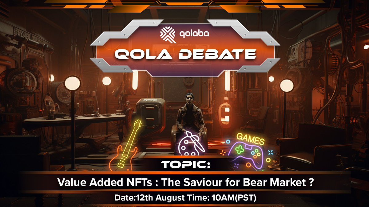 Calling all Thinkers to share their views about the Bear Market for NFTs and whether value added NFTs could actually come to rescue for the NFT markets. 
Unleash your insight, articulate your thoughts on this epic battle of ideas only on our discord server. Join us on 12th August
