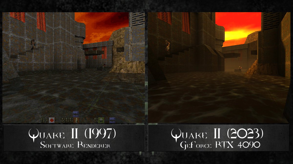dark1x's tweet image. Yeah, I&apos;m working on a Quake II video right now! The new version is really interesting. It&apos;s faithful to the original design but has a ton of improvements. The new episode is insane too. It also doesn&apos;t have the movement interpolation issues of Quake 1&apos;s re-release.