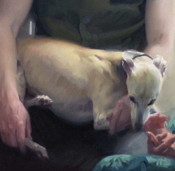 A detail from the easel this week… #whippet  #ontheeasel