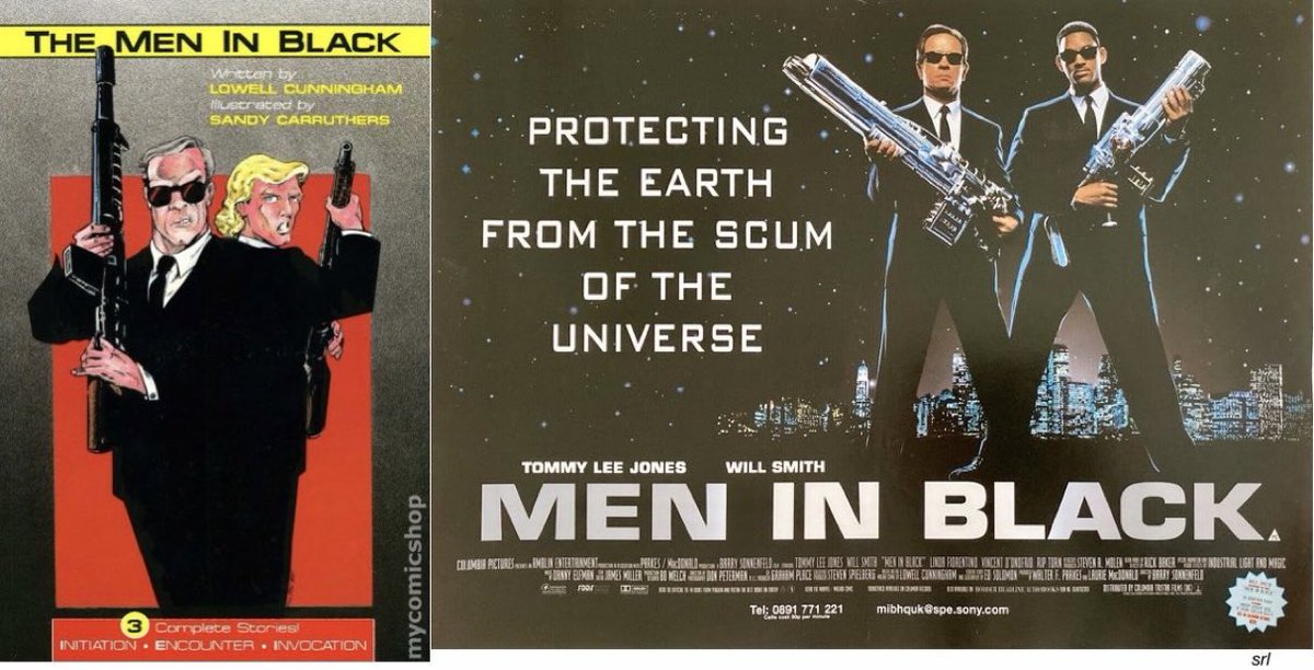 SaveRedlandLibr's tweet photo. 7:05pm TODAY on @Film4

The 1997  #SciFi #Comedy film🎥 “Men in Black” directed by #BarrySonnenfeld &amp; written by #EdSolomon

Based on the comic books by #LowellCunningham &amp; illustrated by #SandyCarruthers

🌟#TommyLeeJones #WillSmith #LindaFiorentino #VincentDOnofrio #RipTorn https://t.co/NtgxMpGINY